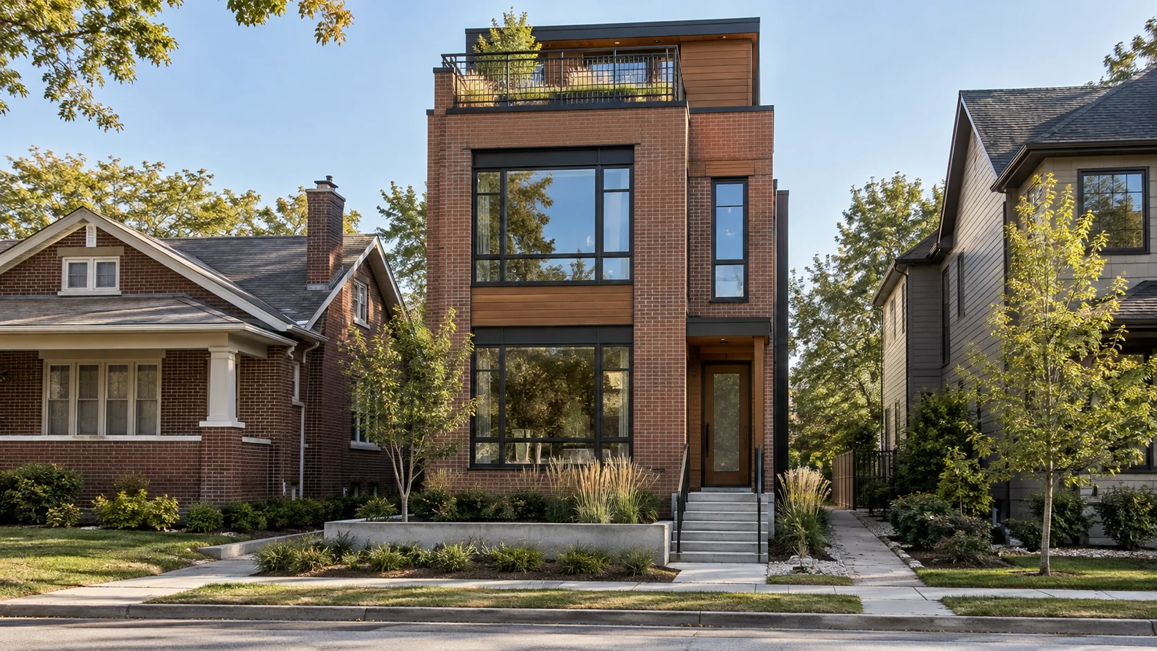 modern townhome architecture