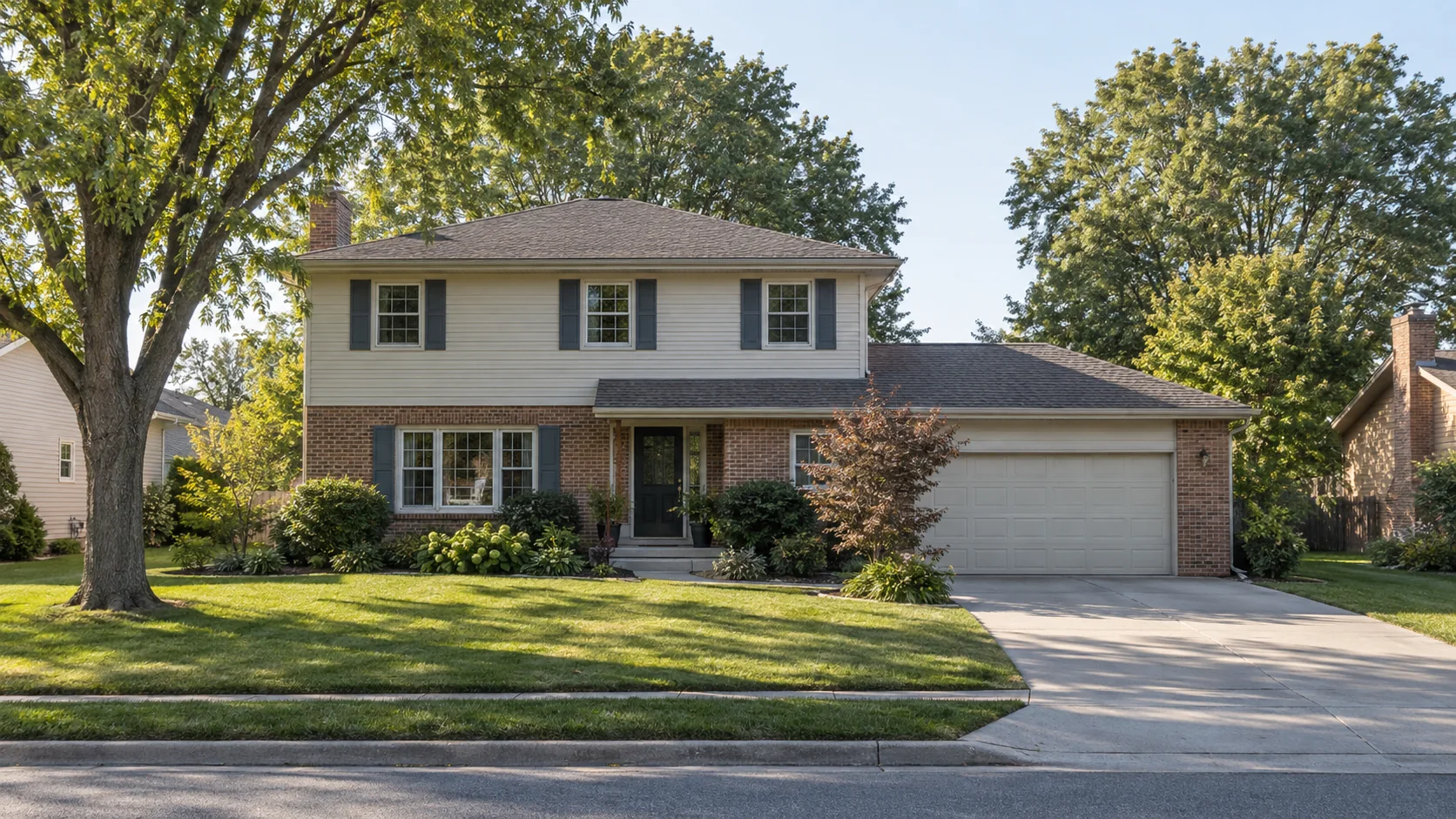 traditional two-story home architecture