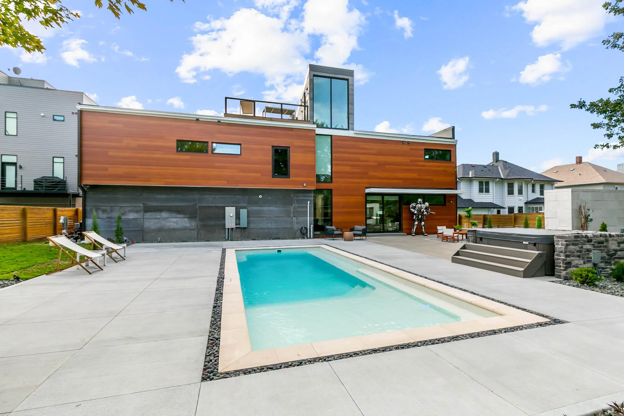 Contemporary Omaha home and pool marketed by Cristina Luckey